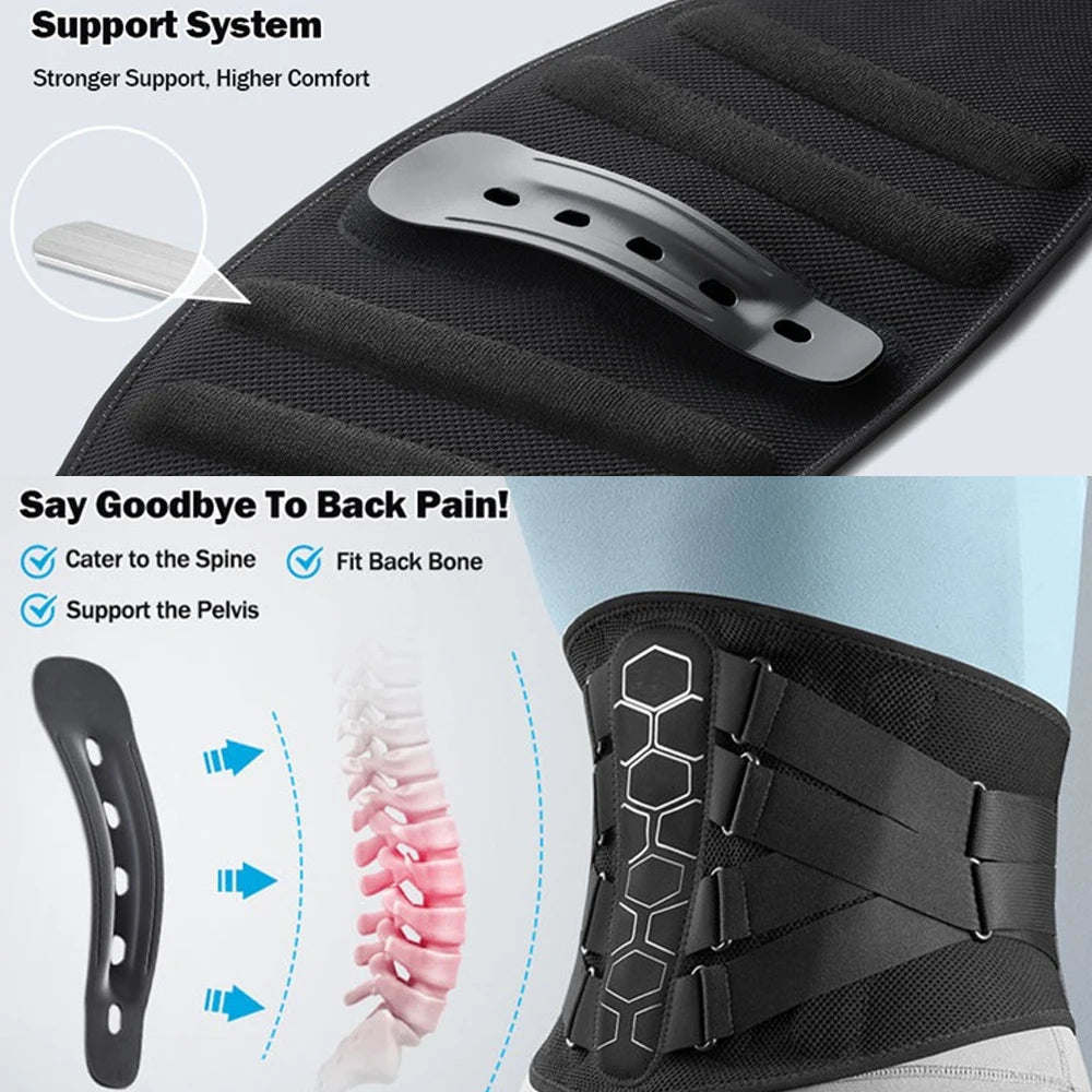 Back Brace for Lower Back Pain, Sciatica, Herniated Disc, Scoliosis, Back Support Belt with Soft Pad, Lightweight Lumbar Support