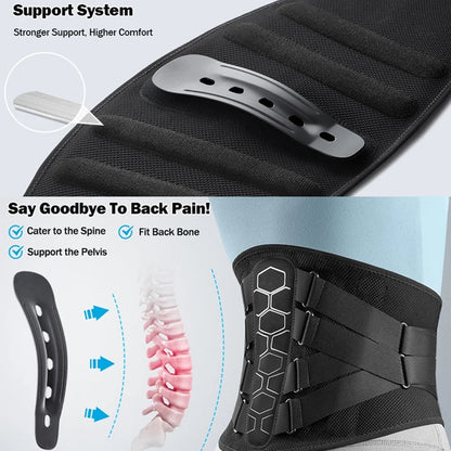 Back Brace for Lower Back Pain, Sciatica, Herniated Disc, Scoliosis, Back Support Belt with Soft Pad, Lightweight Lumbar Support