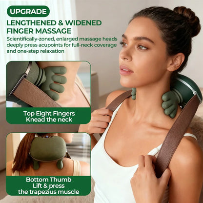 Finger Neck Shoulder Massager Wireless Neck Cervical Trapezius Kneading Massage Shawl
