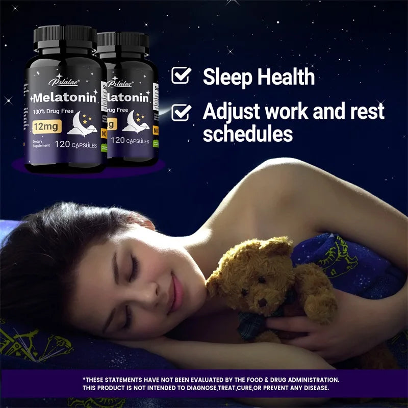 Melatonin 12mg - 100% Drug Free Sleep Support