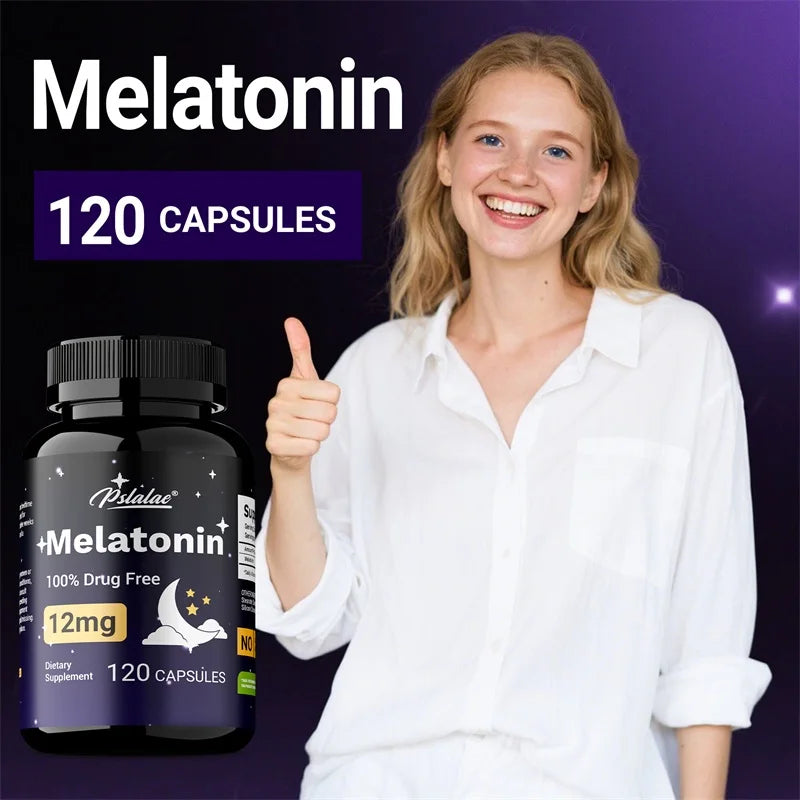 Melatonin 12mg - 100% Drug Free Sleep Support